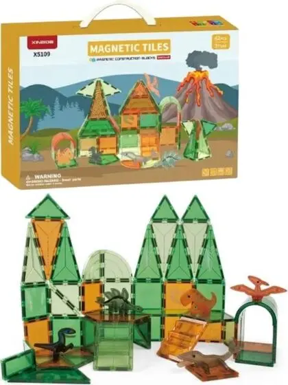 Magical Magnet Dinosaur - magnetisk byggesett med 62 deler
