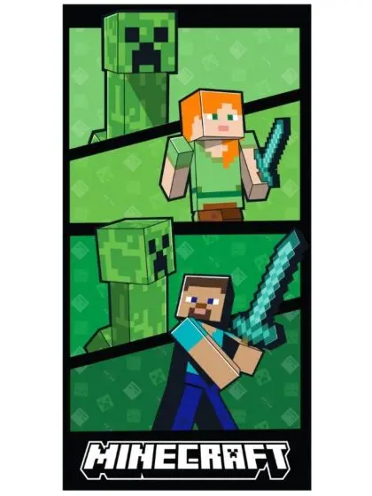 Minecraft håndkle - 70 x 140 cm