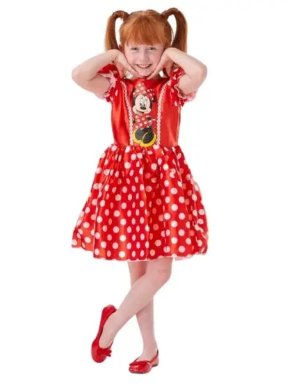 Disney Minni Mus kostyme - 6 år - 116 cm - rød polkadottkjole