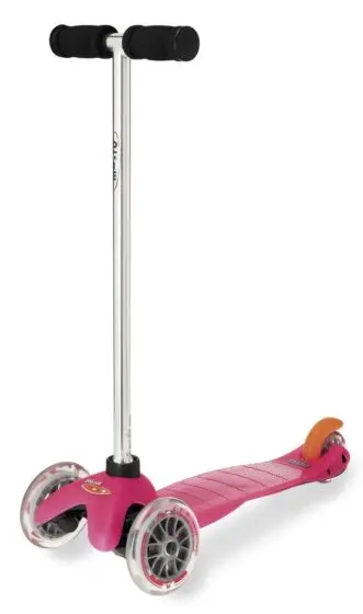 Micro Mini Pink sparkesykkel for barn 2-5 år - tre hjul - rosa