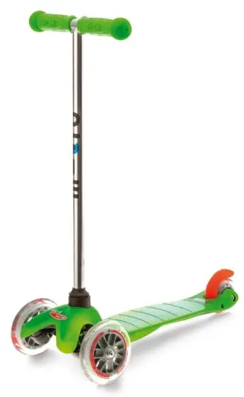Micro Mini sparkesykkel for barn 2-5 år - tre hjul - grønn