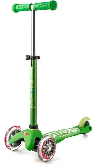 Micro Mini Deluxe Green sparkesykkel for barn 2-5 år - tre hjul - opptil 35 kg