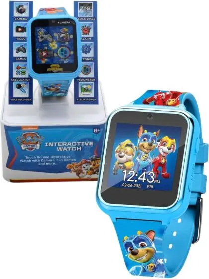 Accutime Paw Patrol Smartklokke for barn - med kamera, kalkulator og mer
