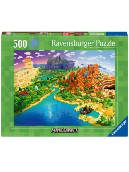 Ravensburger Puslespill Minecrafts verden - 500 brikker