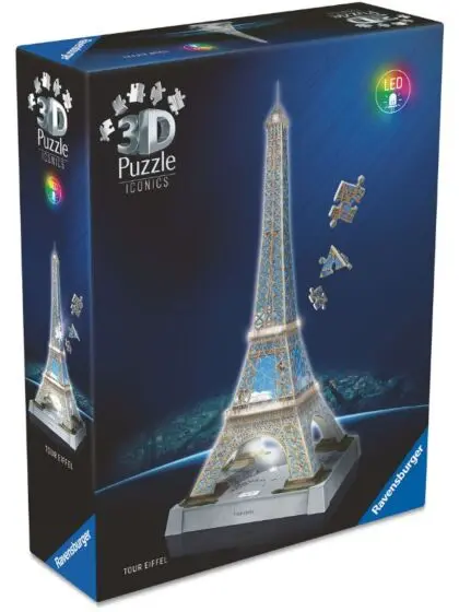 Ravensburger 3D puslespill Iconic La Tour Eiffel med lys - 243 deler