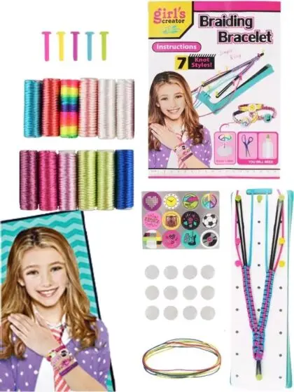 Girls Creator flettearmbånd hobbysett - lag opptil 12 armbånd