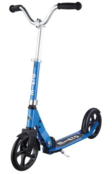 Micro Cruiser Blue sparkesykkel for barn - store hjul og ekstra bredt styre