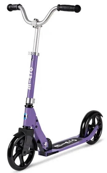 Micro Cruiser Purple sparkesykkel for barn - store hjul og ekstra bredt styre