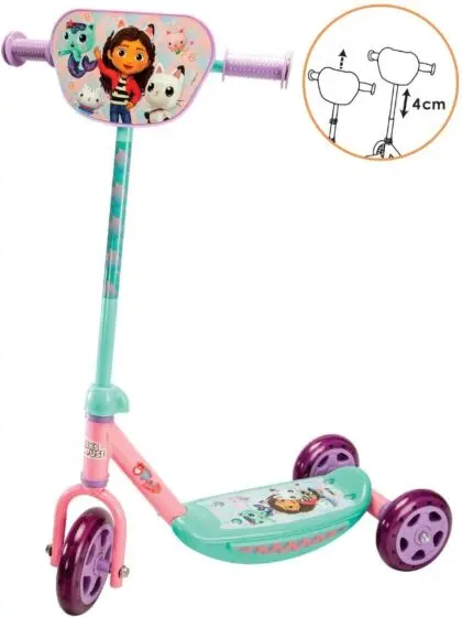 Smoby Gabbys Dukkehus Sparkesykkel for barn - med tre hjul