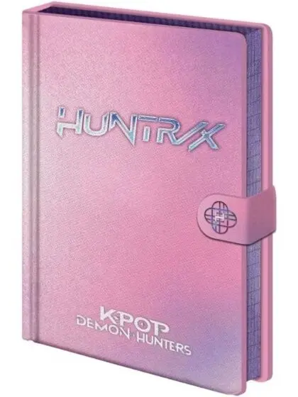 K-Pop Demon Hunters Premium notatbok A5 med lukking – HuntrX design
