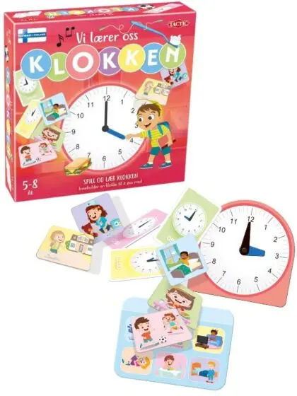 Vi lærer oss klokken Lærespill