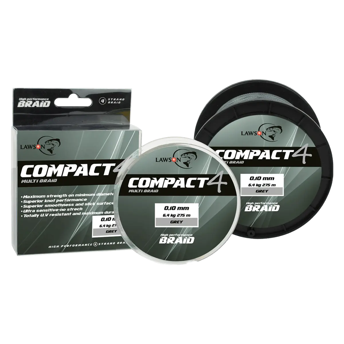 Lawson Compact 4 Grey - Multi Braid