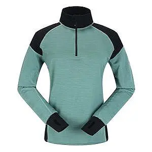 W Jardalen, half-zip i 100% merinoull