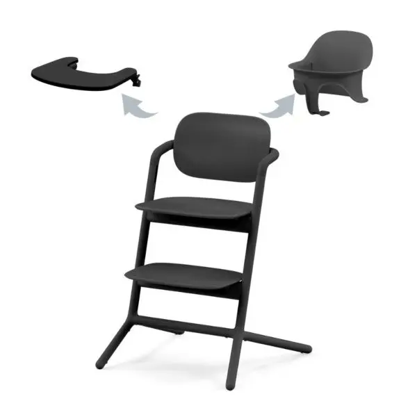 Cybex, Spisestol, Lemo Chair, 3i1 Pakke - Stunning Black - denlillebarnebutikken.no