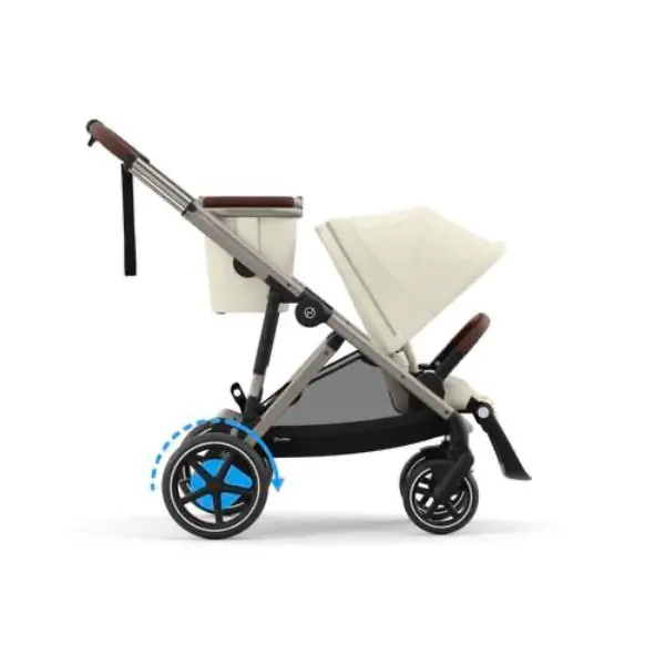 Cybex, e-Gazelle S, Søsken-/tvillingvogn – Seashell Beige