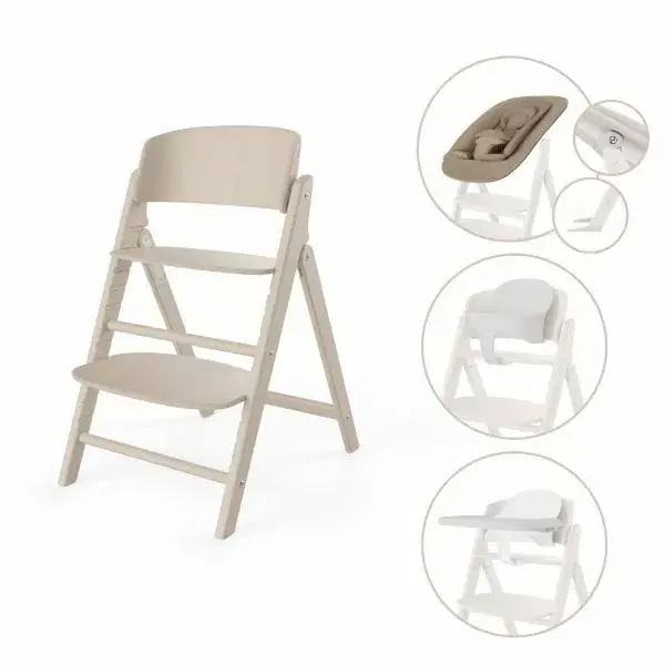 Cybex, Spisestol, Click & Fold 4i1 - All Natural