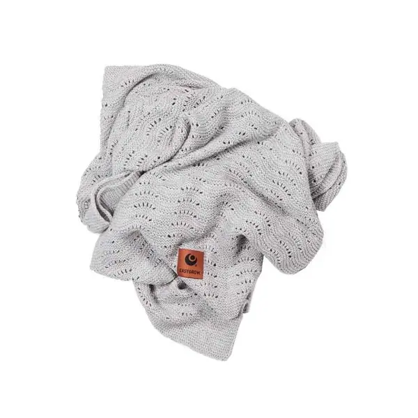Easygrow Babyteppe, Supermykt Pledd - Grey Melange