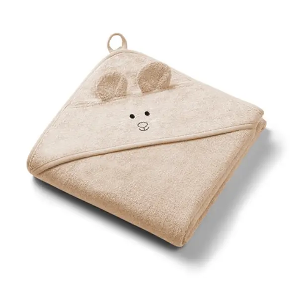 Babyono, Hettehåndkle, 100x100 cm - Mørk Beige Mus