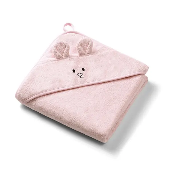 Babyono, Hettehåndkle, 100x100 cm - Rosa Mus
