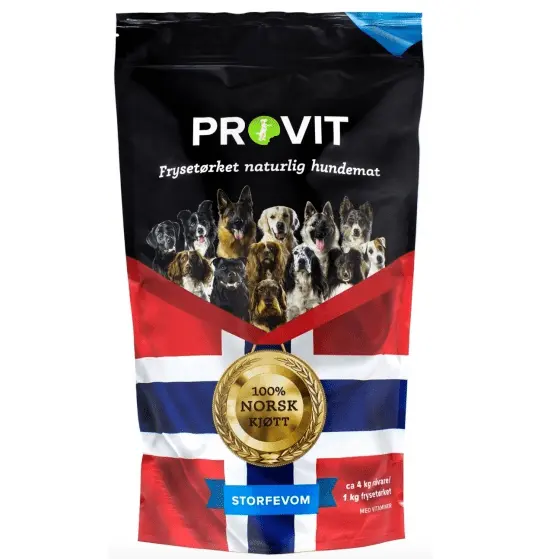 PROVIT Frysetørket Vom 1kg - Hele Norges Dyrebutikk