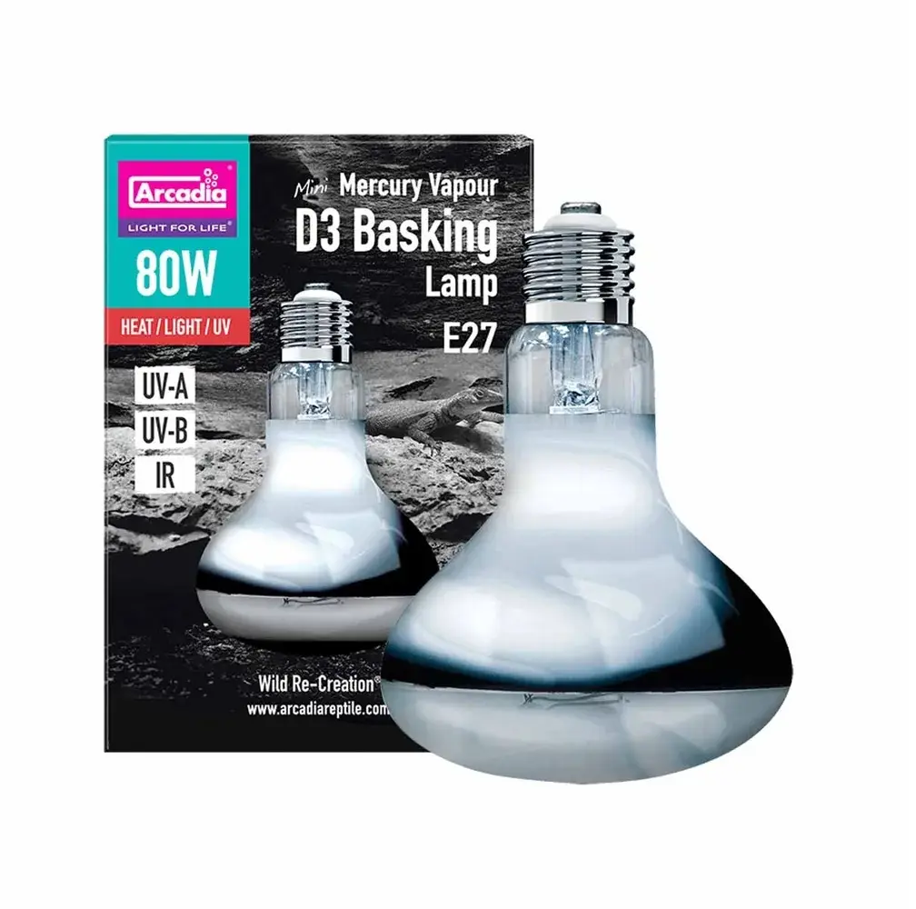 Arcadia D3 Basking Lamp 80w Uva-uvb - Hele Norges Dyrebutikk