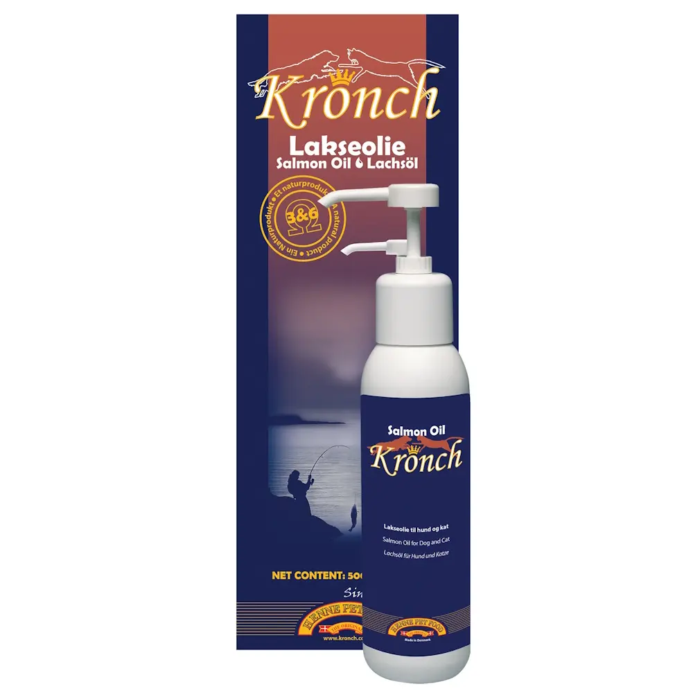 Kronch Lakseolje - Omega-3 og Omega-6 til Hund og Katt