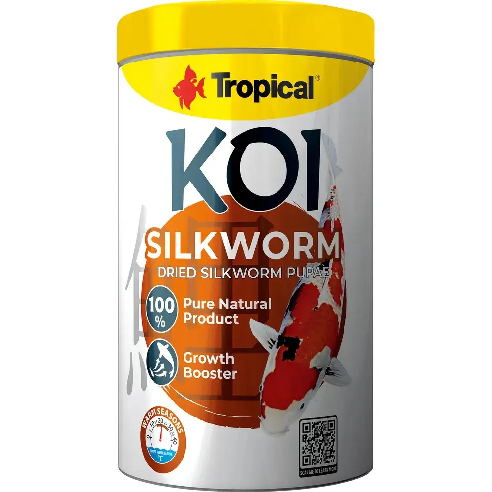 Tropical KOI Silkworm - Tørkede Silkeormpupper 1000ml