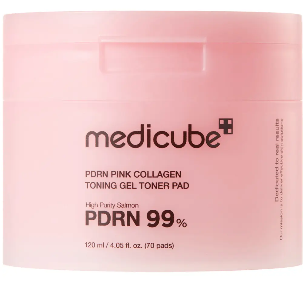 medicube PDRN Pink Collagen Toning Gel Toner Pads, 70-Pack