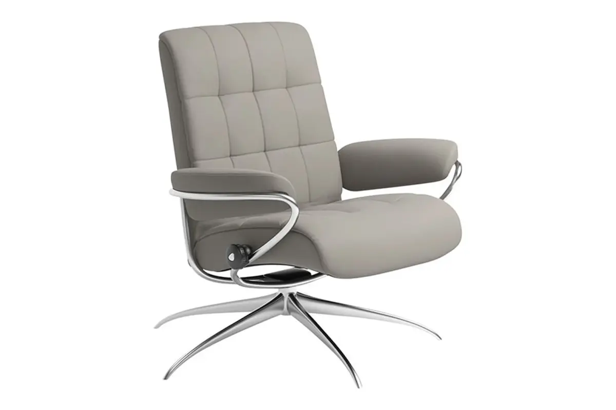 Stressless® London Star høy rygg, lenestol med krakk