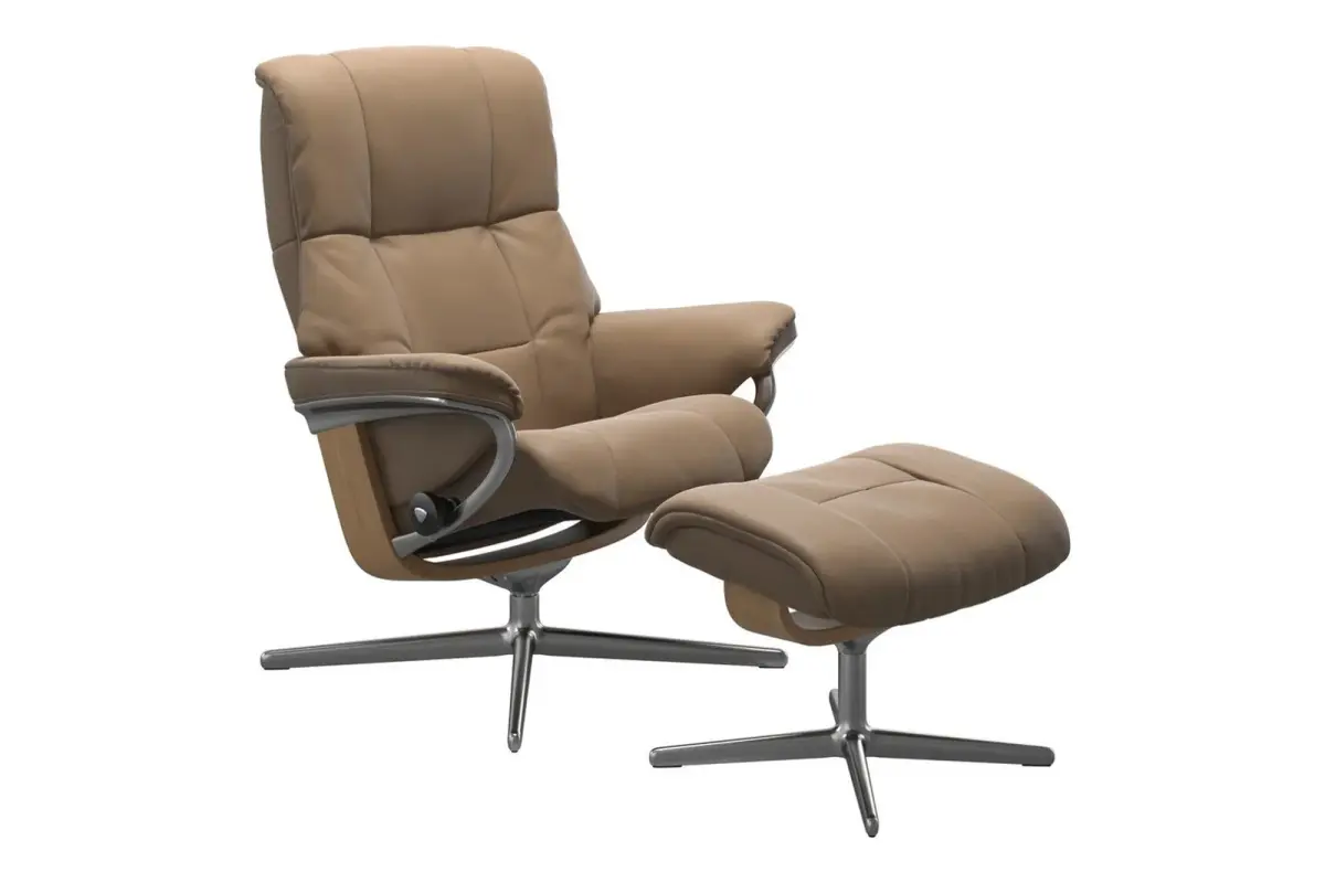 Stressless® Mayfair Cross lenestol med krakk