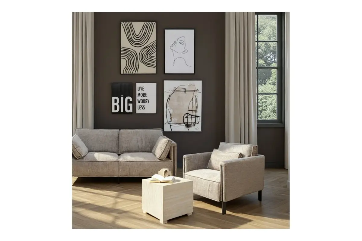 Big Live More Innrammet bilde (2 stk)