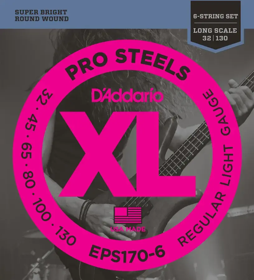D'Addario EPS170-6 ProSteel El.Bass