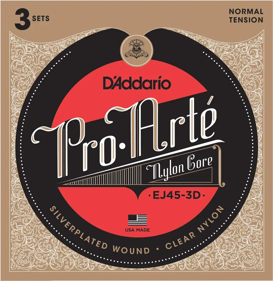 D'addario EJ45-3D Pro Arté Normal 3 Pack