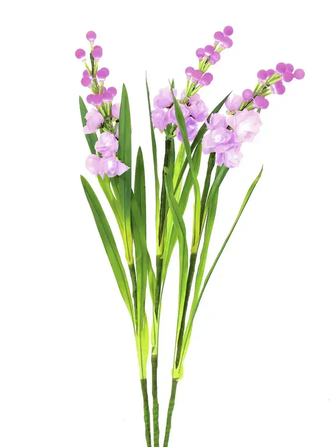 Europalms Arum set, 3 branches with LEDs