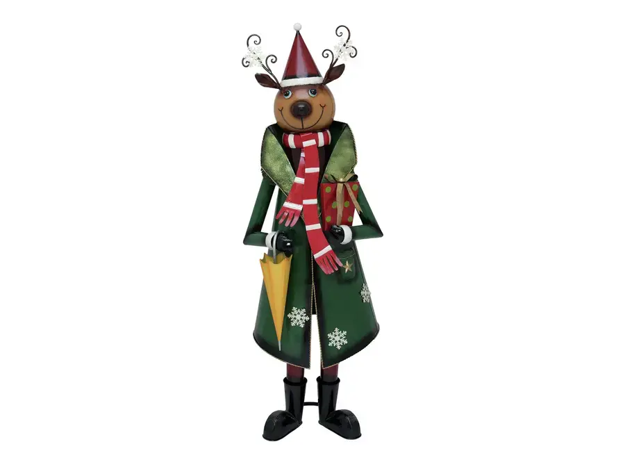 Europalms Reindeer with Coat, Metal