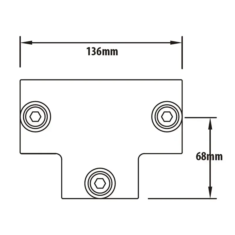 KUPO KPC-104B rør clamp langt T-stykke