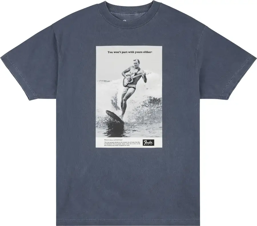 Fender Vintage Ad Surfer Tee, Ocean