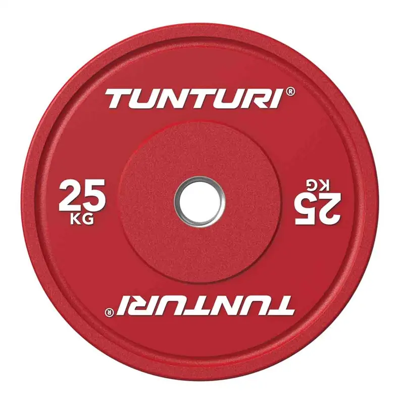 Tunturi Platinum Red Bumperplate - 25 kg