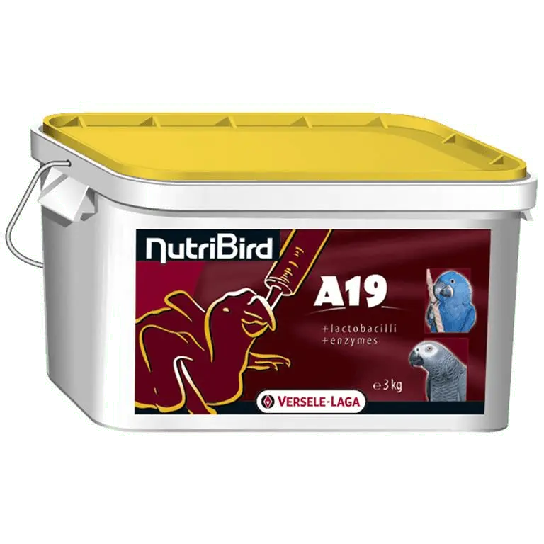Nutribird Håndoppmating A19 3Kg 19%Protein Ara & Grå Jako - fuglebutikken.no