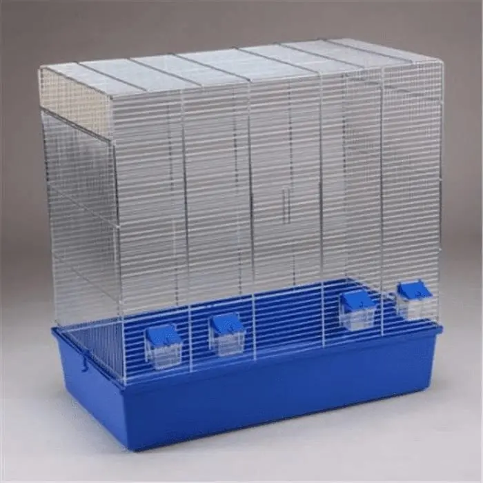 Rc nimfa 80 krom/blå 80x44x80cm undulat - fuglebutikken.no