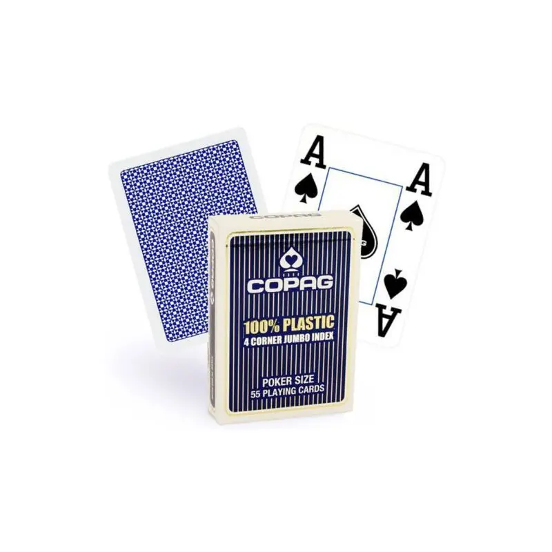 Copag Kortstokk Pokersize Blå 100% Plast