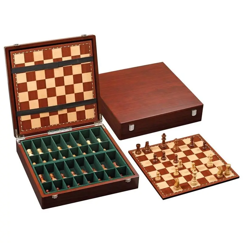 Sjakkbrett Luksus-Sett m/Brikker & Boks
