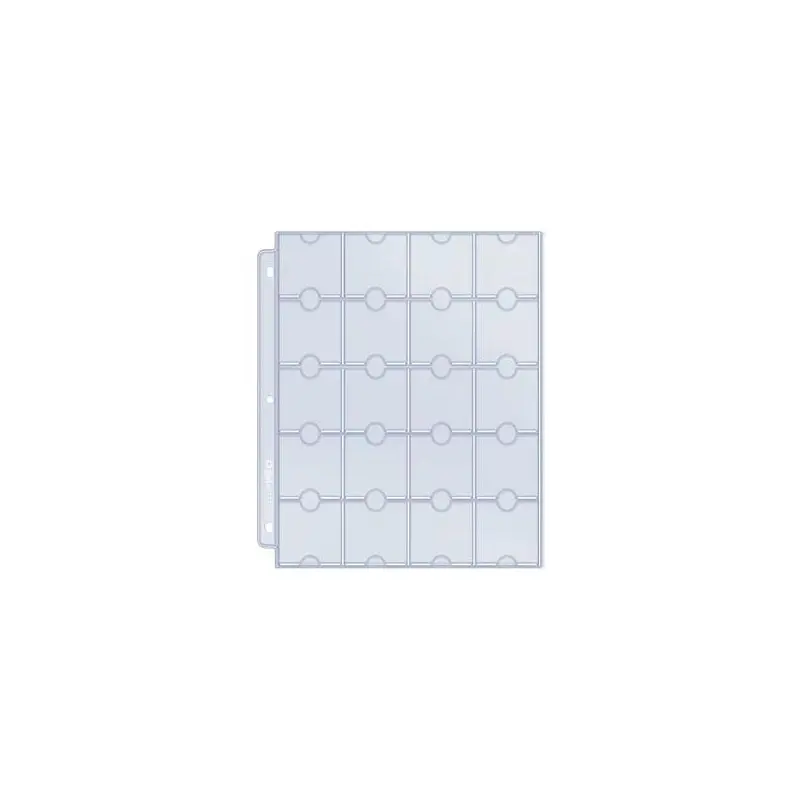 Plastlomme 20-Pocket Coins+Tokens 10stk