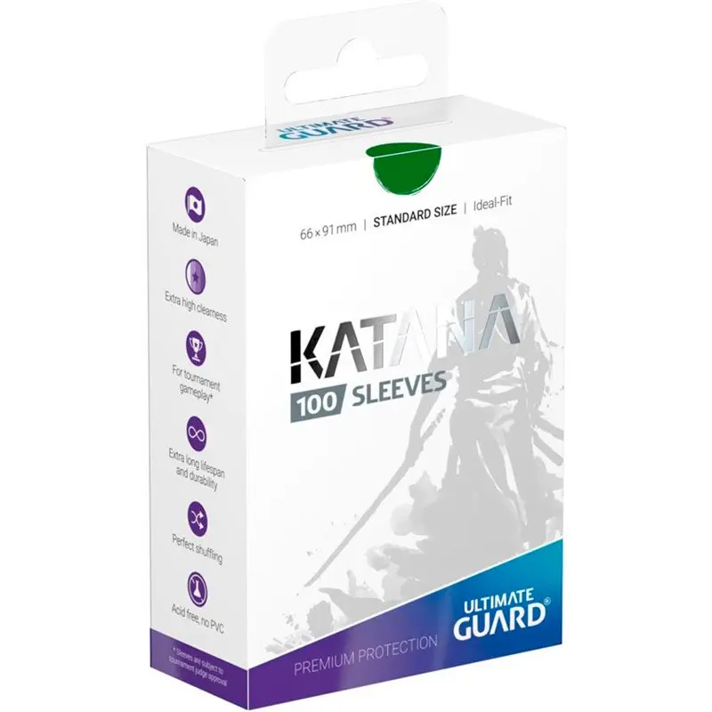 Sleeves Katana Grønn 100 stk 66x91