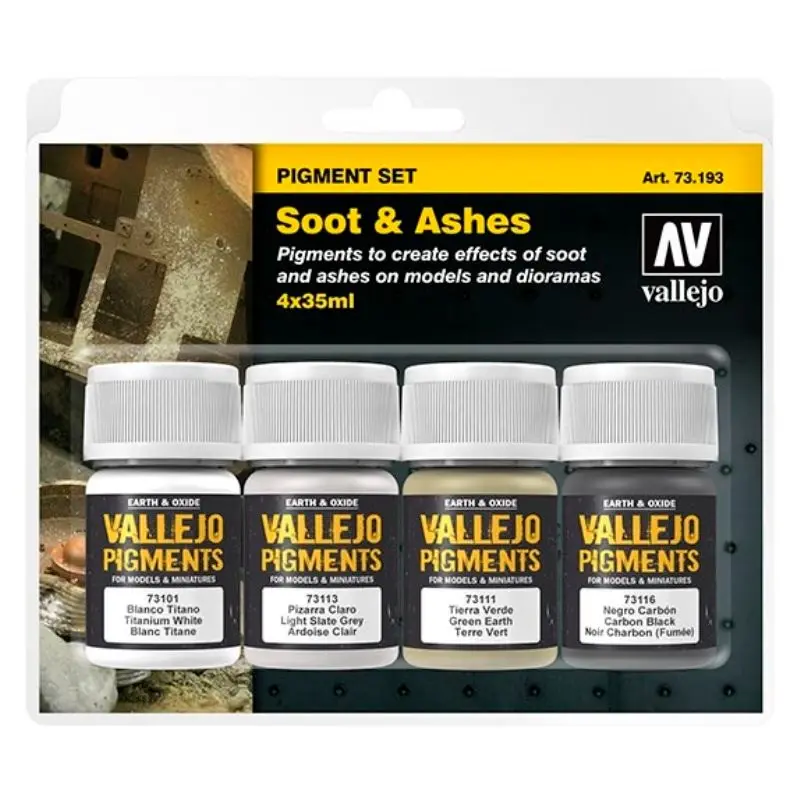 Vallejo Pigment Set Soot & Ashes