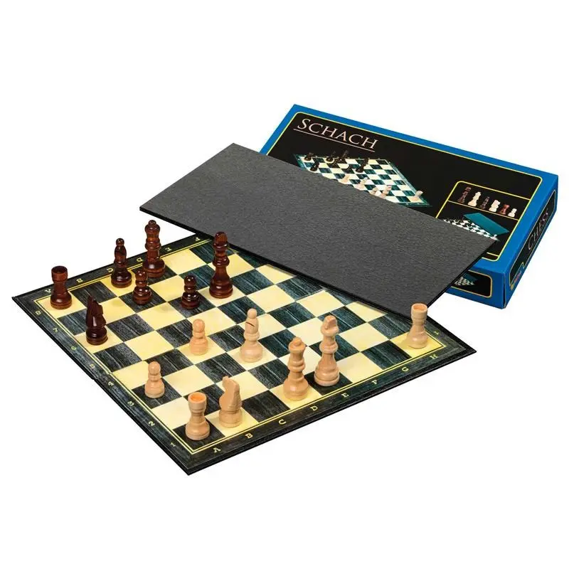 Sjakkbrett m/brikker Tynt brett 29cm