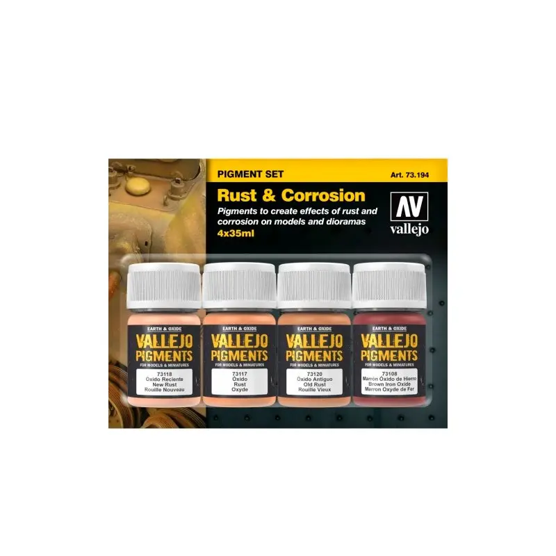 Vallejo Pigment Set Rust & Corrosion