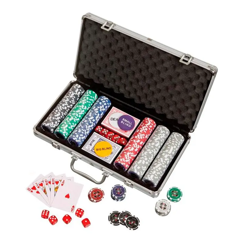 Pokersett med 300 sjetonger