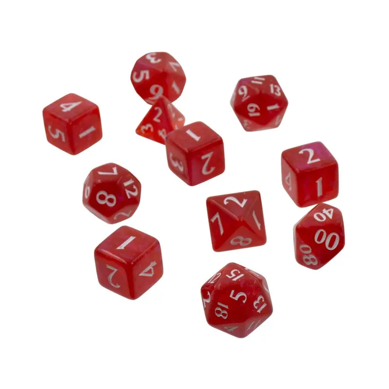 RPG Dice Set Eclipse 11 Apple Red