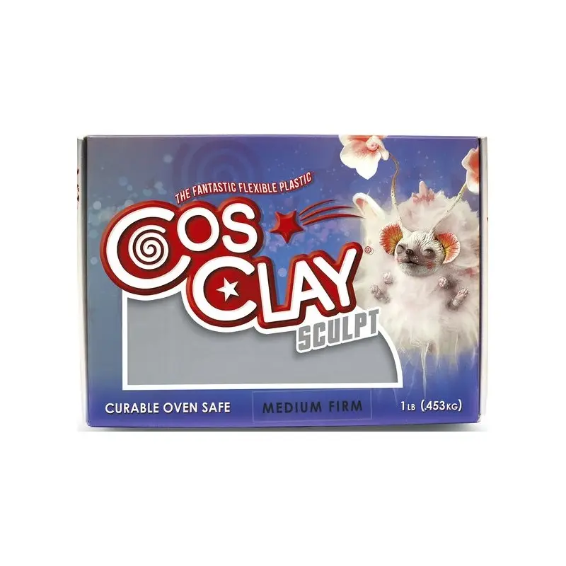 Cosclay Sculpting Clay Grey Medium Firm
